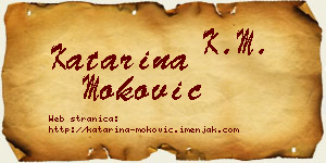 Katarina Moković vizit kartica
